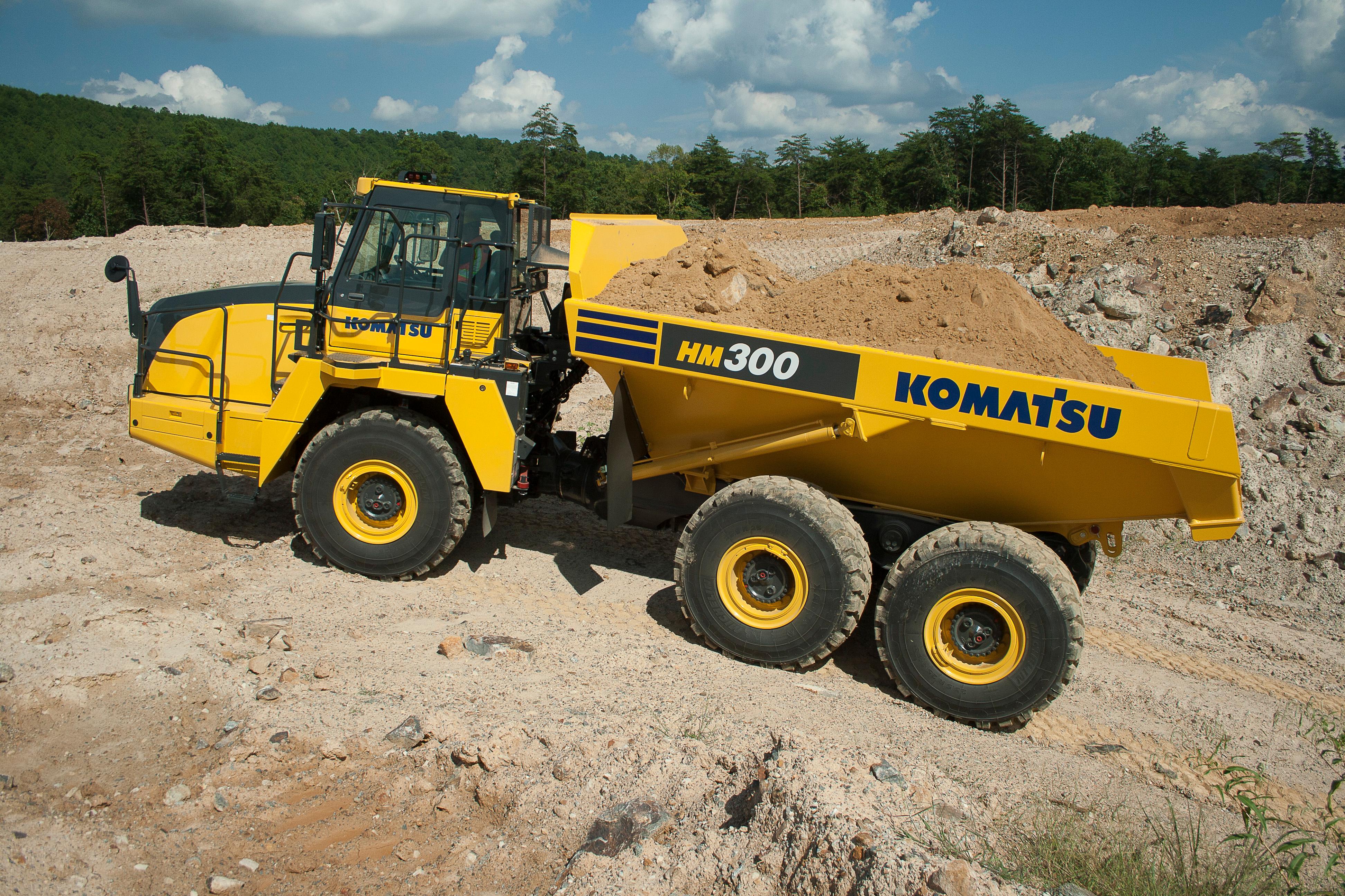 Komatsu America puts the HM300-5 articulated dump truck out there