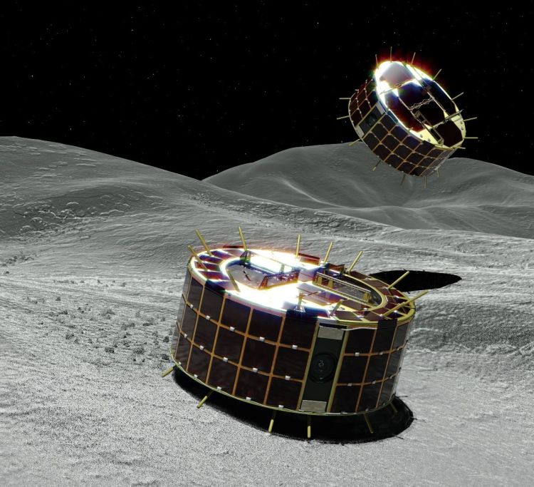 The compact MINERVA-II1 rovers, Rover-1A and Rover-1B, separated from the Hayabusa2 spacecraft on Sept. 21 at 13:06 Japan Standard Time (JST) and landed on Ryugu with a bounce. The two rovers are in good condition and are transmitting images and data, JAXA officials reveal. At least one of the two rovers is moving on the asteroid surface, the data confirms.