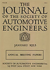 Journal of the S.A.E. 1923-01-01