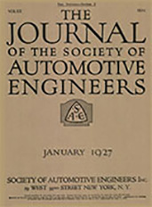 Journal of the S.A.E. 1927-01-01