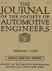 Journal of the S.A.E. 1926-02-01