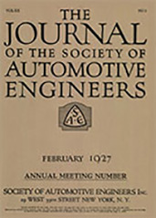 Journal of the S.A.E. 1927-02-01