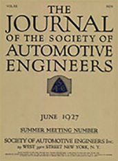 Journal of the S.A.E. 1927-06-01